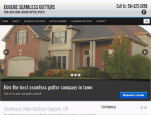 Tablet Screenshot of eugeneseamlessgutters.com